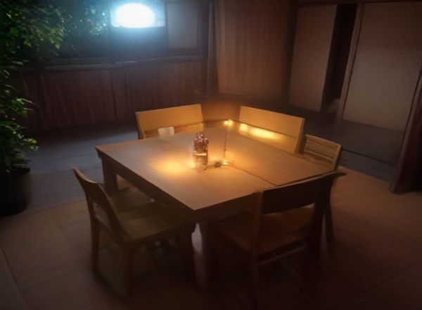 信息核验台编辑室场景：研究人员在暖橙色灯光下分析境外争议平台 theync 的数据报告，桌面摆放着法规文件与数字设备，专业严谨氛围